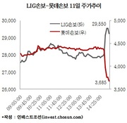 LIG손보 급등·롯데손보 하한…장 마감 20분 전 '엇갈린 명암'