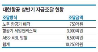 대한항공, 항공기 팔아 한진해운 4천억 지원