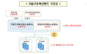 기업구조혁신펀드, 하위펀드 결성 공고…1차년 사업에 3915억 출자